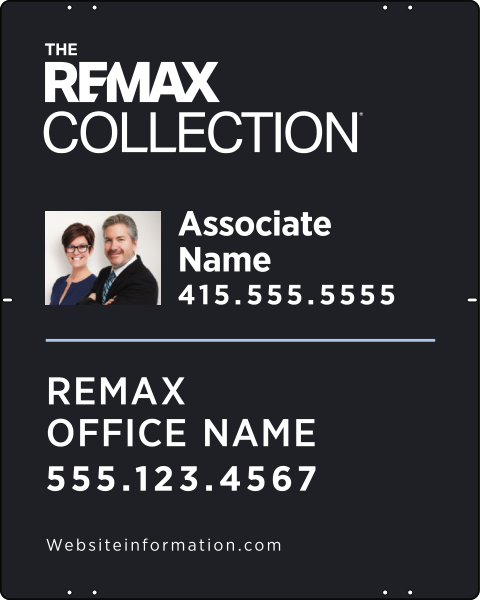 Collection Associate Name w Photo Sign Panel, 30h x 24w, Steel